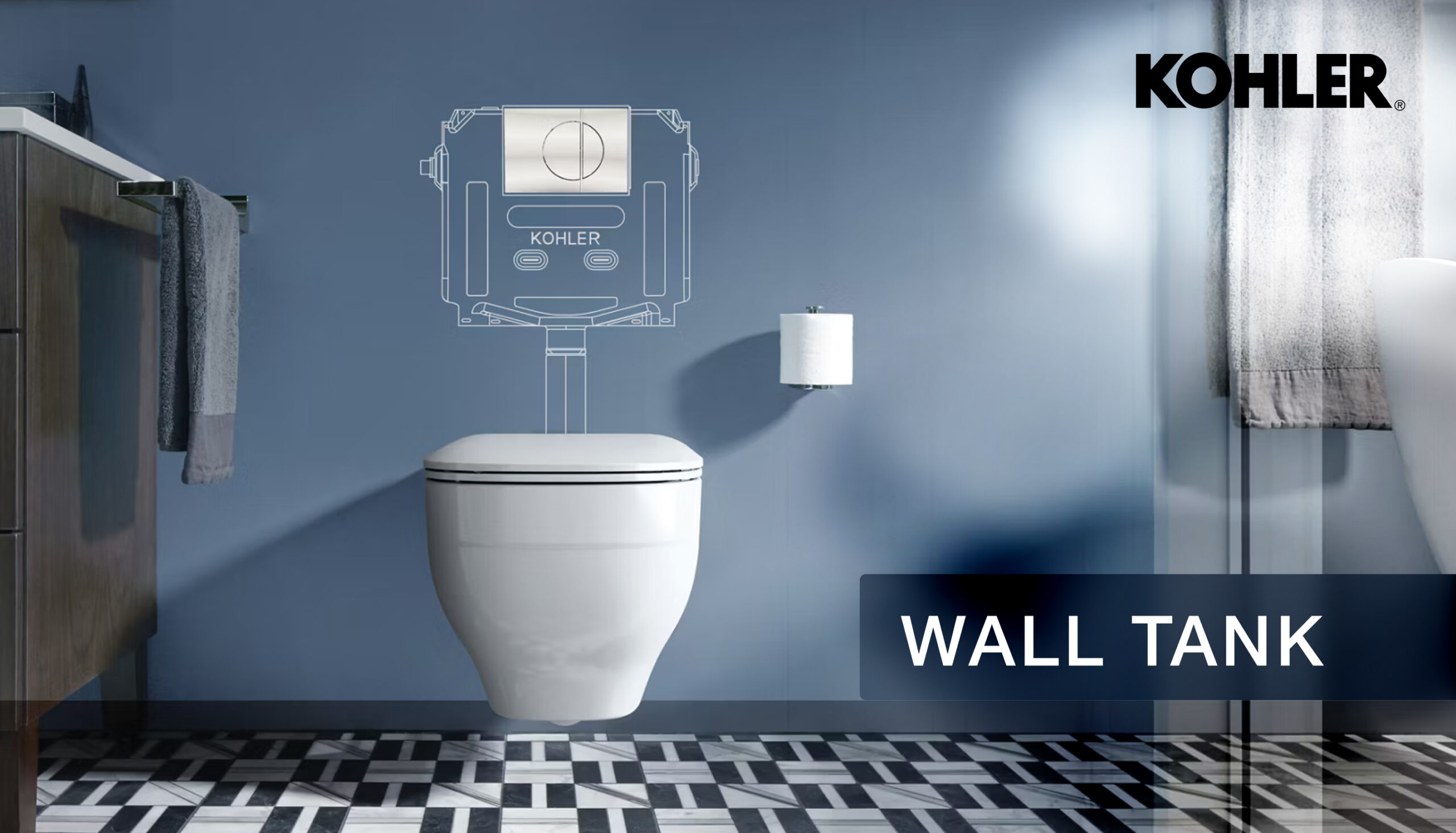 Space-Saving Bathroom Solutions Using Hanging Wall Tanks