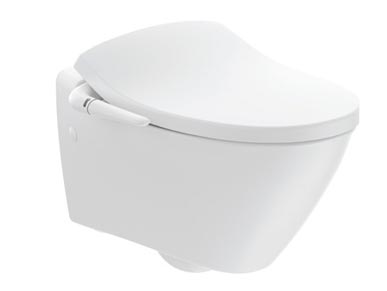 Presquile wall hung with pureclean bidet seat